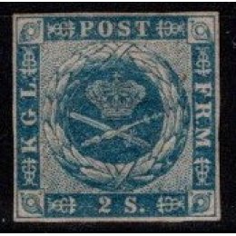 1854 - Danmark - AFA 3 - Frimærke - Ustemplet.